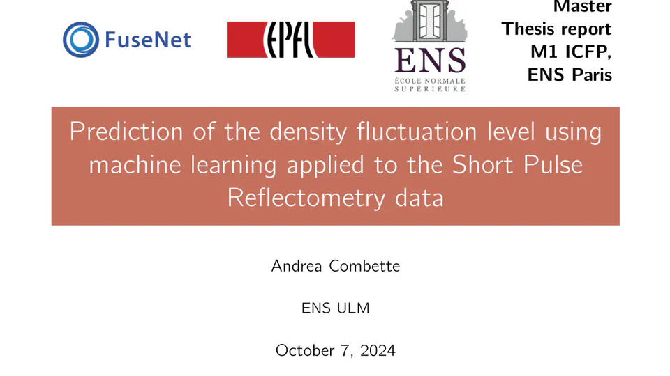 Short Pulse Reflectometry and Machine Learning