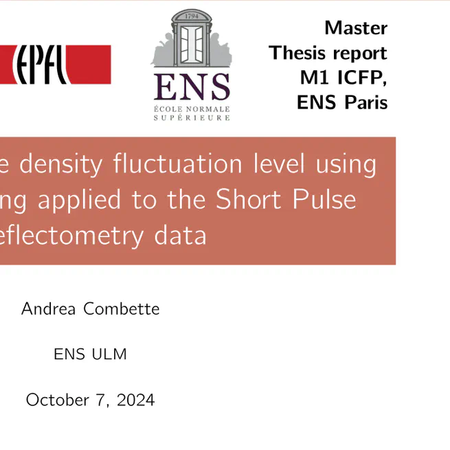 Short Pulse Reflectometry and Machine Learning